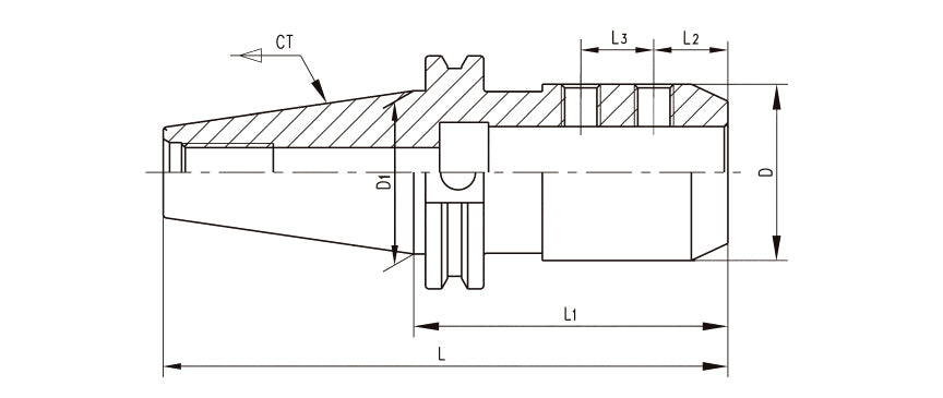 CAT40 X 1/2”-1-3/4”